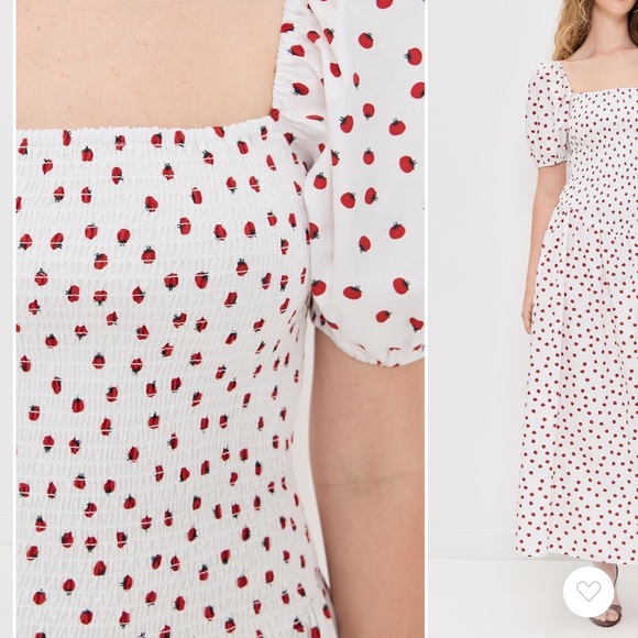 o.p.t Nan Tomato Print Drop Waist Maxi Dress - Picture 2 of 8